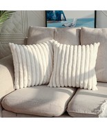 Deeland Pack Of 2 16X16 Inch Faux Fur Plush Decorative Throw Pillow Cove... - $43.82 CAD