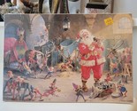 RARE Vintage George Hinke Puzzle Wood Sweden Christmas Santa Reindeer To... - $34.95
