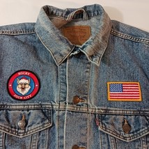 Vintage 1970s Levi's Men's Large Denim Blue Cotton Pockets Jacket Made In USA image 4