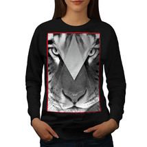 Wellcoda Tiger Eyes Womens Sweatshirt, Stripes Casual Pullover Jumper - £22.61 GBP+