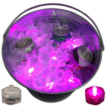 Holiday Party Champaign Beer Wine Ice Bucket Glow Lights LED Submersible... - $33.24