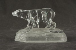 Vintage Crystal Cristal D&#39;arques Crystal Clear Polar Bear On Frosted Base 3.25&quot; - £22.75 GBP