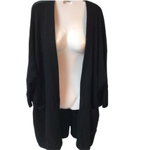 VINCE Black Blanket 100% Cashmere Sweater Coat Open Cardigan S Oversized - £117.41 GBP