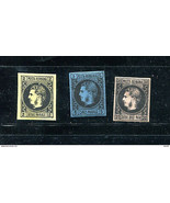Romania 1866 Prince Carol Imperf Sc 29-31 MH/Mint CV $130  13529 - £62.30 GBP