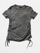 Shein Maternity T-Shirt Women Large Gray SS Crew Neck Pullover Tie Sides - $140.11 MXN