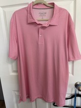 Jim Nantz By Vineyard Vines Men’s XL Performance Brrr Polo Shirt Pink Trees - $26.18