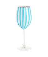 Cabana Blue Striped Wine Glass 14oz Set of 4 - $74.23 CAD