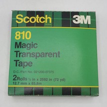 Scotch Magic Tape #810 New 1/2 inch x 72 yards 1 Roll 3M - £24.76 GBP