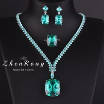 2024 Mint Green Tourmaline Jewelry Set Elegant Wedding Collection - $38.95+