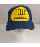 Hello Sunshine Graphic Design Distressed Mesh Back Unisex Snapback Baseb... - €12,96 EUR