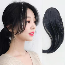 xyu hair Hair Bangs Wave Fringe Side Bangs Swept Natural Black Hair pieces - £8.61 GBP