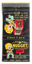 Jim Kelley&#39;s Nugget - Reno, Nevada Casino Restaurant 30 Stick Matchbook Cover NV - £1.37 GBP