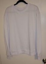 Men&#39;s White Lightweight Long Sleeve Pullover Sweatshirt - Size: 2XL - $9.67