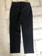 Talbots Pants Womens Size 6 Heritage Tapered Leg Black Stretch Flat Front - £19.51 GBP
