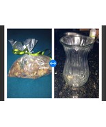 Decorative Glass Vase 8&quot; with bag Of Citrus Potpourri - £35.37 GBP