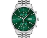 Hugo Boss Herren-Quarzuhr HB1513975, Edelstahl, grünes Zifferblatt, 42 mm - $127.09