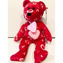 Kiss-Kiss the Valentine Bear Ty Beanie Baby MWMT Collectible Retired - £7.86 GBP