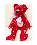 Kiss-Kiss the Valentine Bear Ty Beanie Baby MWMT Collectible Retired - £7.82 GBP