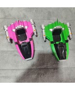 Vintage 1998 Bandai Power Rangers GreenPink Pair Spaceship Ship Mighty M... - $21.95 CAD