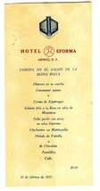 Hotel Reforma Restaurant Menu Mexico City Mexico 1937 - £23.71 GBP