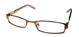 Perry Ellis Mens Ophthalmic Eyeglass Med. Brown Rectangle Metal Frame 252 3 - $31.49