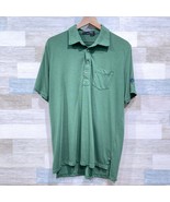 Ralph Lauren RLX Golf Jersey Knit Polo Shirt Green Cotton Blend Mens Large - £47.58 GBP