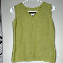 Jones New York V Neck Sweater Vest Green Color Size Small - £13.81 GBP