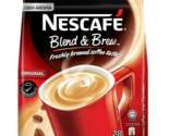 2 Packs NESCAFE 3 IN 1 Original Blend Brew 28 Sticks Coffee FREE Express... - $42.49