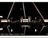 Vtg Postcard RPPC New York Worlds Fair - Night Scene Lagoon of Nations UNP - $6.88