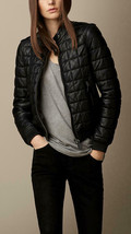 NWT 100% AUTH Burberry Brit Boblington Quilted Leather Jacket $1695 Sz 2 - $1,087.02