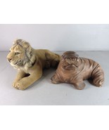 Lot of Vintage Estate Decorative Lion Bobble Head and Walrus Figure E851 - $940.83 MXN