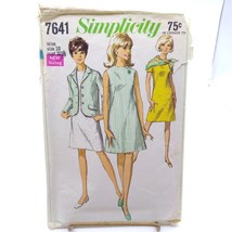 Vintage Sewing PATTERN Simplicity 7641, Misses 1968 4H Dress and Jacket,... - $14.52