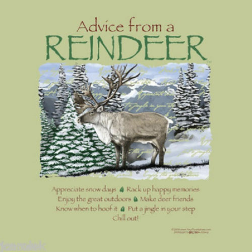 Primary image for Reindeer Sweatshirt S M L Advice From Nature Sweatshirt NWT Green