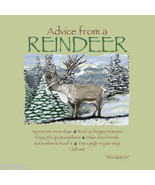 Reindeer Sweatshirt S M L Advice From Nature Sweatshirt NWT Green - $37.98 CAD