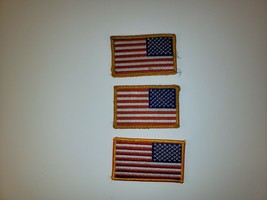 MILITARY AMERICAN FLAG PATCH WITHOUT HOOK &amp; LOOP BACKING 3 PACK - $22.49