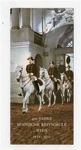 400 Years Spanische Reitschule 1572-1972 Brochure Spanish Riding School Vienna - £14.46 GBP