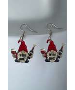 Wine Lover Gnome Earrings - Cute Acrylic Holiday Gift for Her, Choose Pl... - £4.47 GBP