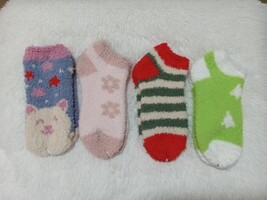 4 Pair Kids Cozy Footie Socks &quot;Multi-Characters&quot; (Size 7-8.5) Multicolor... - $192.09 MXN