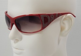 *B) D&amp;G Dolce and Gabbana 8009 Red Studded Rectangle Sunglasses Unisex Adult - £79.37 GBP