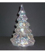 Fenton Glass Crystal Carnival Iridized Christmas Tree Figurine Holiday USA Made - £108.16 GBP