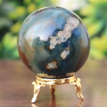 Natural Ocean Jasper Sphere Ball Stone Natural Crystals Balls Home Decoration - £47.48 GBP