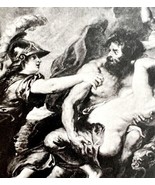 Rubens Abduction Of Proserpina Print 1939 Gray Tone Plate Mythology Art ... - $24.99