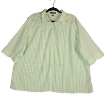 Lauren Ralph Lauren Womens 2X Shirt 3/4 Sleeve Button Down Green Plaid C... - £13.30 GBP