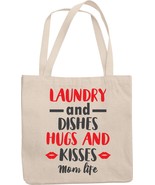 Make Your Mark Design Hugs &amp; Kisses Mom Life Reusable Tote Bag for Mothe... - £17.31 GBP