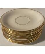 Vintage Lenox Mansfield Saucer/Plate Gold Trim Set of 8 - £19.29 GBP