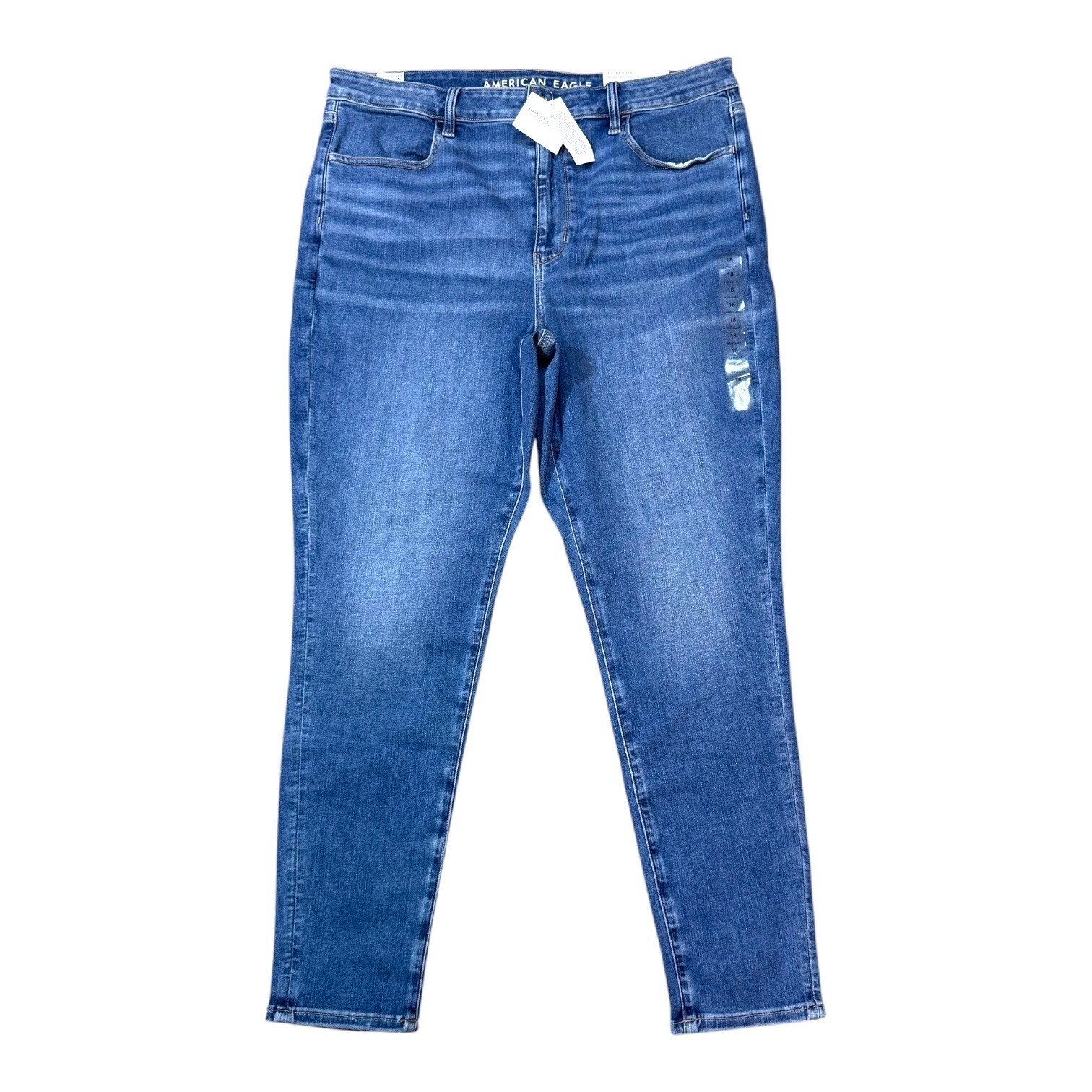 American Eagle Super High-Rise Jegging 18 34W Medium Vintage Denim Stret... - £17.49 GBP