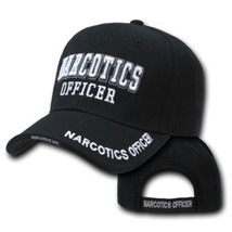 NARCOTICS OFFICER POLICE EMBROIDERED BLACK HAT CAP - £27.41 GBP