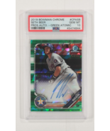Authenticity Guarantee 
2019 Bowman Chrome Seth Beer Autograph Green Ato... - £311.61 GBP