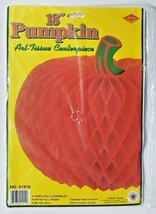 1996 Beistle 18&quot; Pumpkin Art Tissue Centerpiece New In Packaging - £7.96 GBP