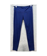 Athleta Womens Leggings S Chaturanga Striped Blue Activewear Wicking - $15.57